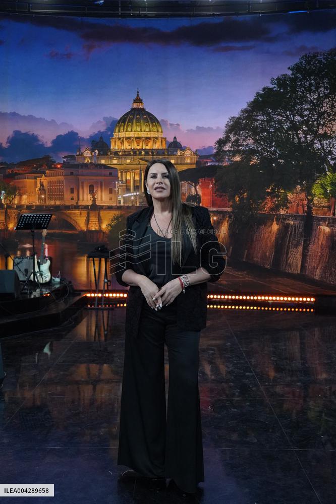 Karla Sofía Gascon Guests on Rai 2 Paradise - Naples