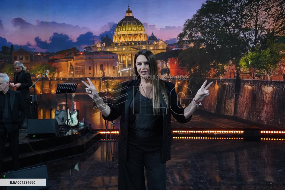 Karla Sofía Gascon Guests on Rai 2 Paradise - Naples