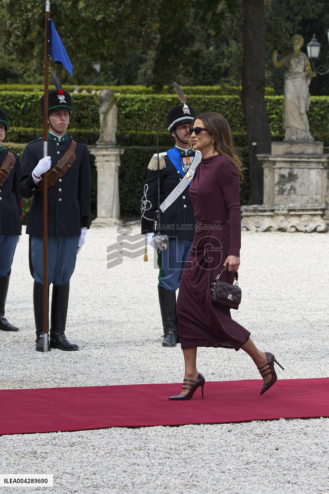 Meloni Hosts Queen Rania at Villa Doria Pamphilj - Rome