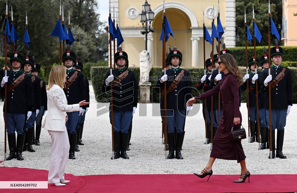 Meloni Hosts Queen Rania at Villa Doria Pamphilj - Rome