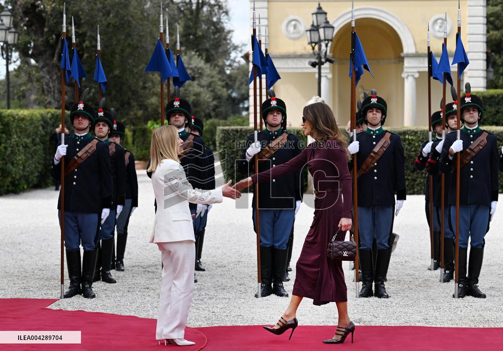 Meloni Hosts Queen Rania at Villa Doria Pamphilj - Rome