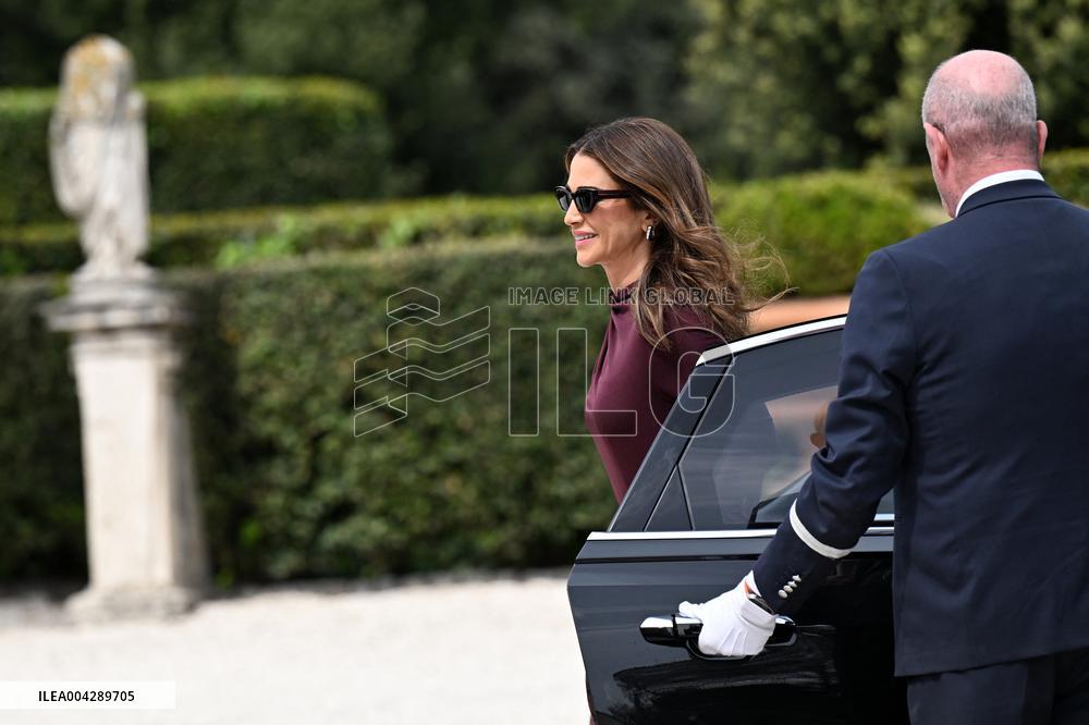 Meloni Hosts Queen Rania at Villa Doria Pamphilj - Rome