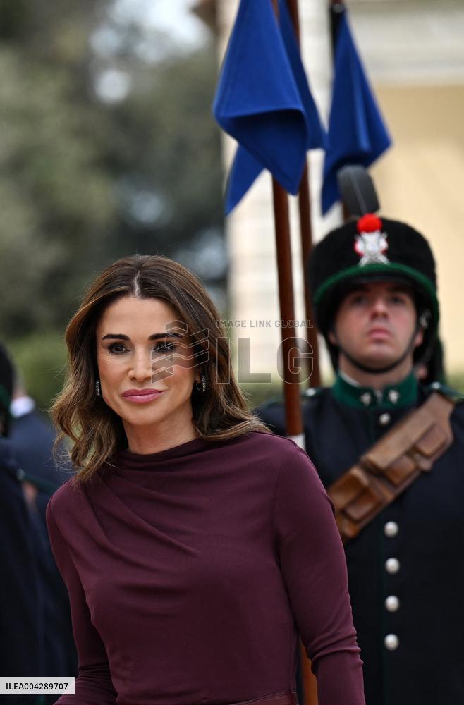 Meloni Hosts Queen Rania at Villa Doria Pamphilj - Rome