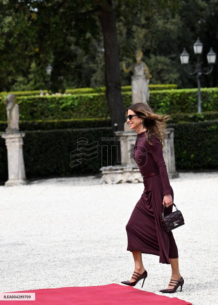 Meloni Hosts Queen Rania at Villa Doria Pamphilj - Rome