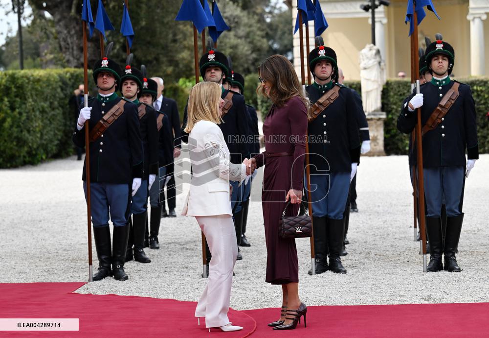 Meloni Hosts Queen Rania at Villa Doria Pamphilj - Rome