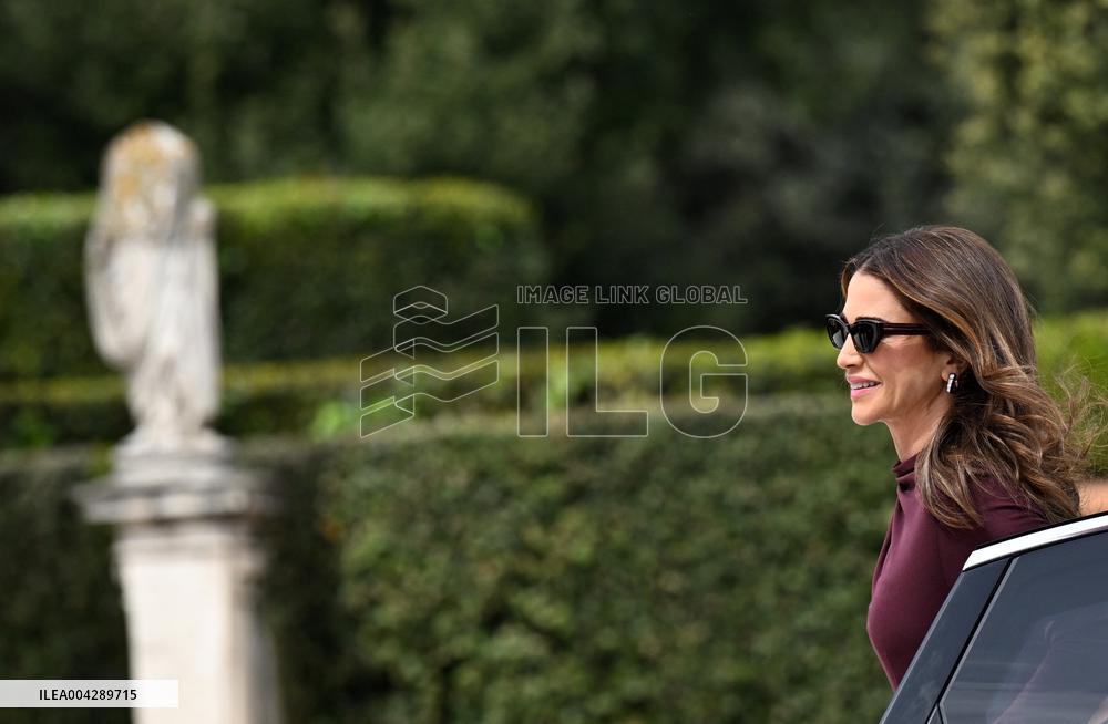 Meloni Hosts Queen Rania at Villa Doria Pamphilj - Rome