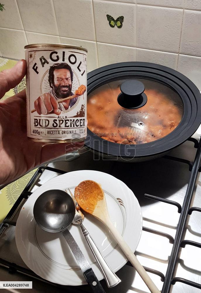 Bud Spencer Beans Sold in Esselunga Supermarket - Milan