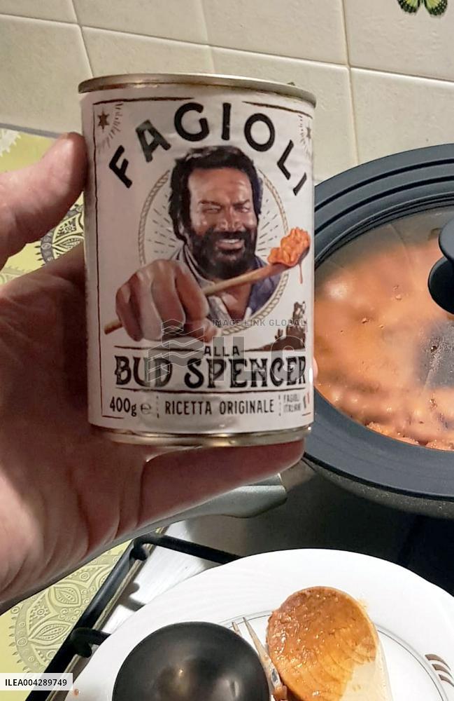 Bud Spencer Beans Sold in Esselunga Supermarket - Milan
