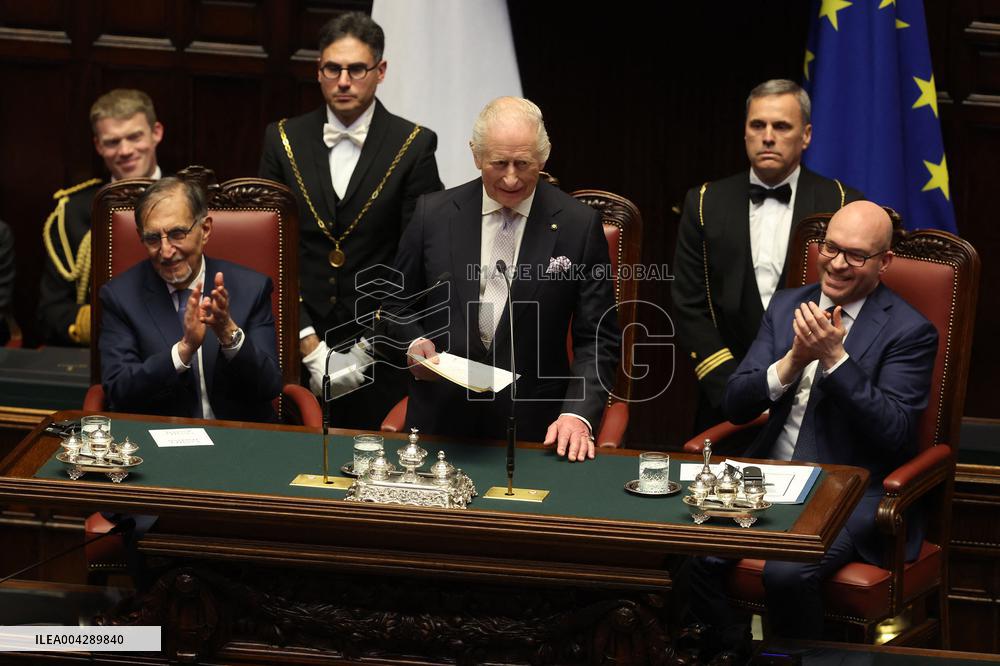 King Carlo III speack in Montecitorio