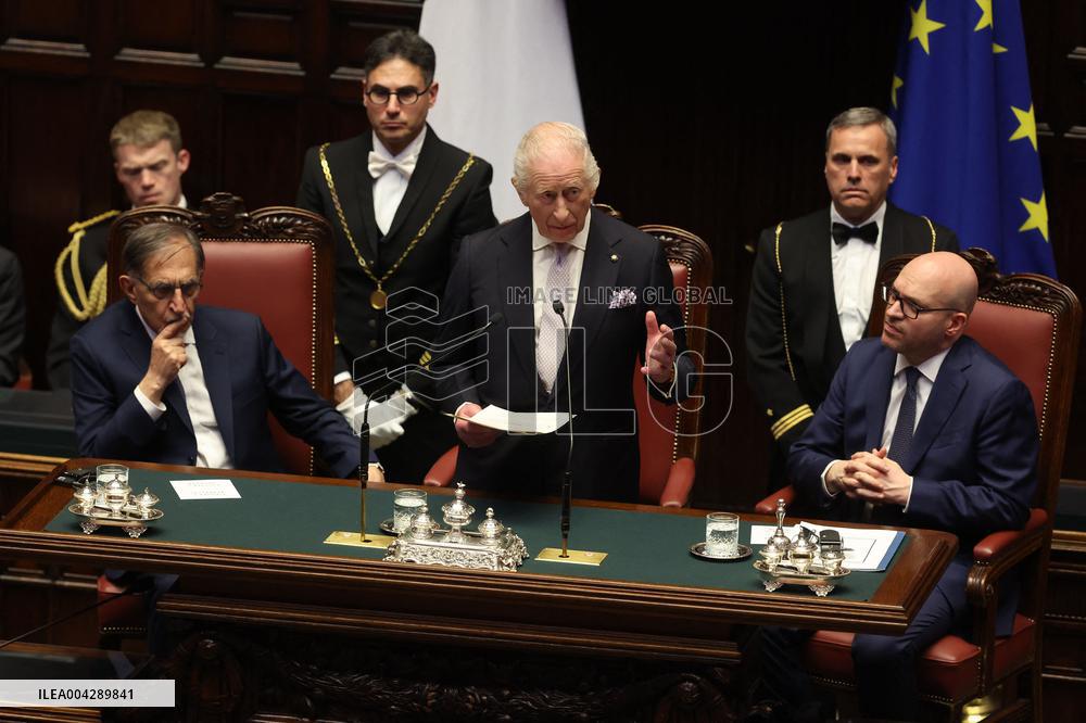 King Carlo III speack in Montecitorio