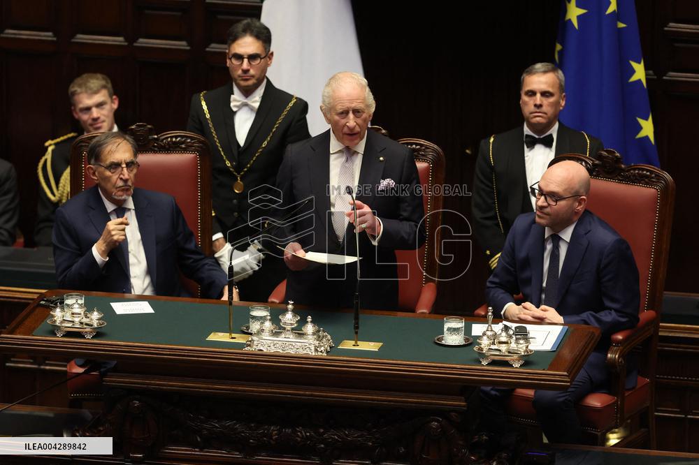 King Carlo III speack in Montecitorio