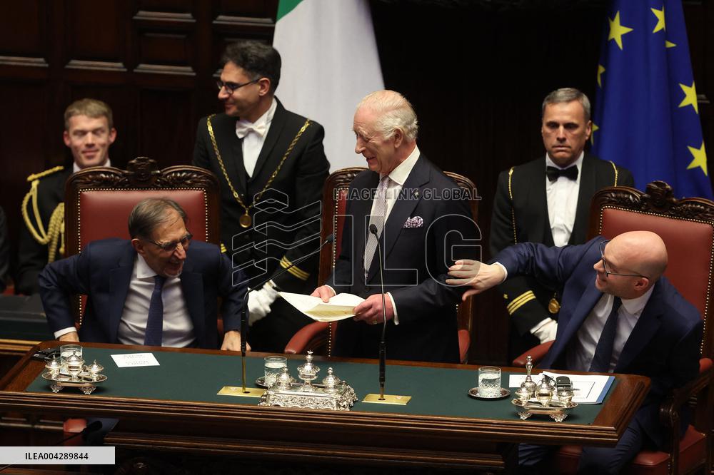 King Carlo III speack in Montecitorio
