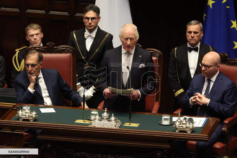 King Carlo III speack in Montecitorio