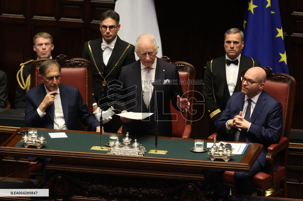 King Carlo III speack in Montecitorio