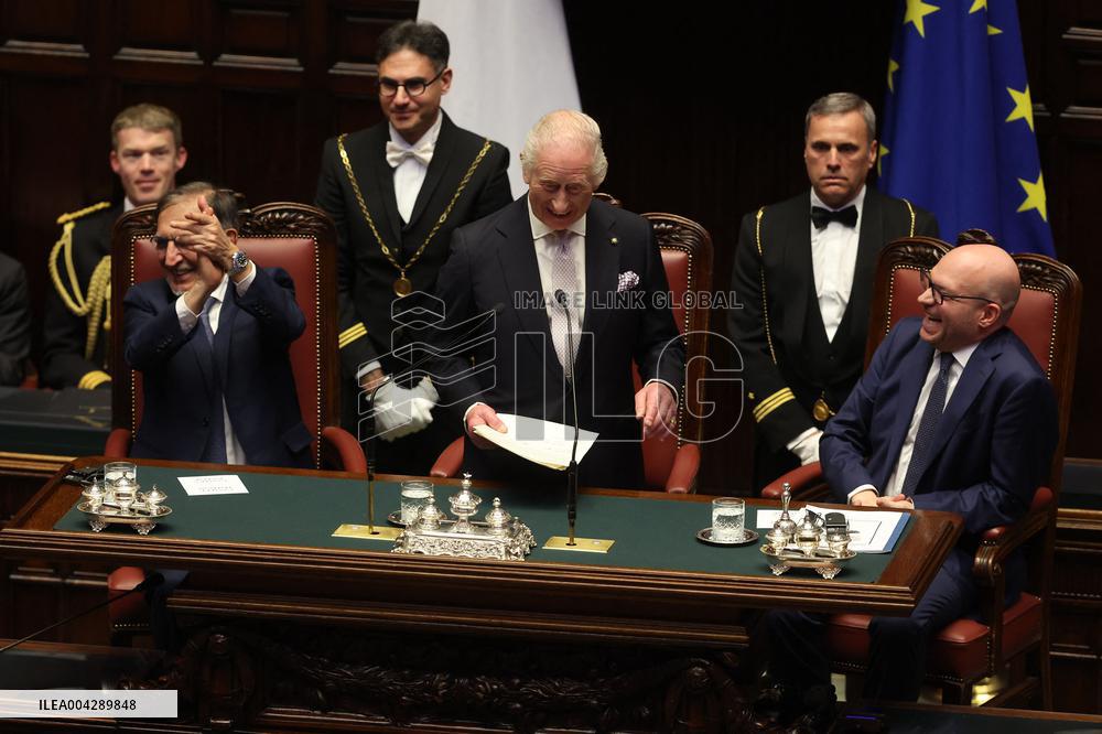 King Carlo III speack in Montecitorio