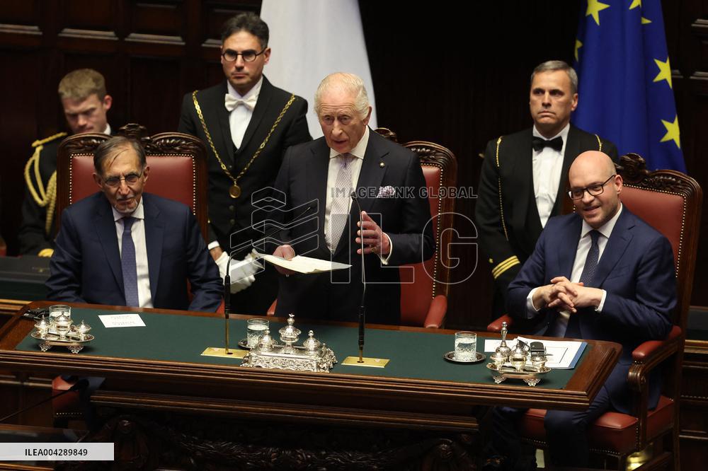 King Carlo III speack in Montecitorio