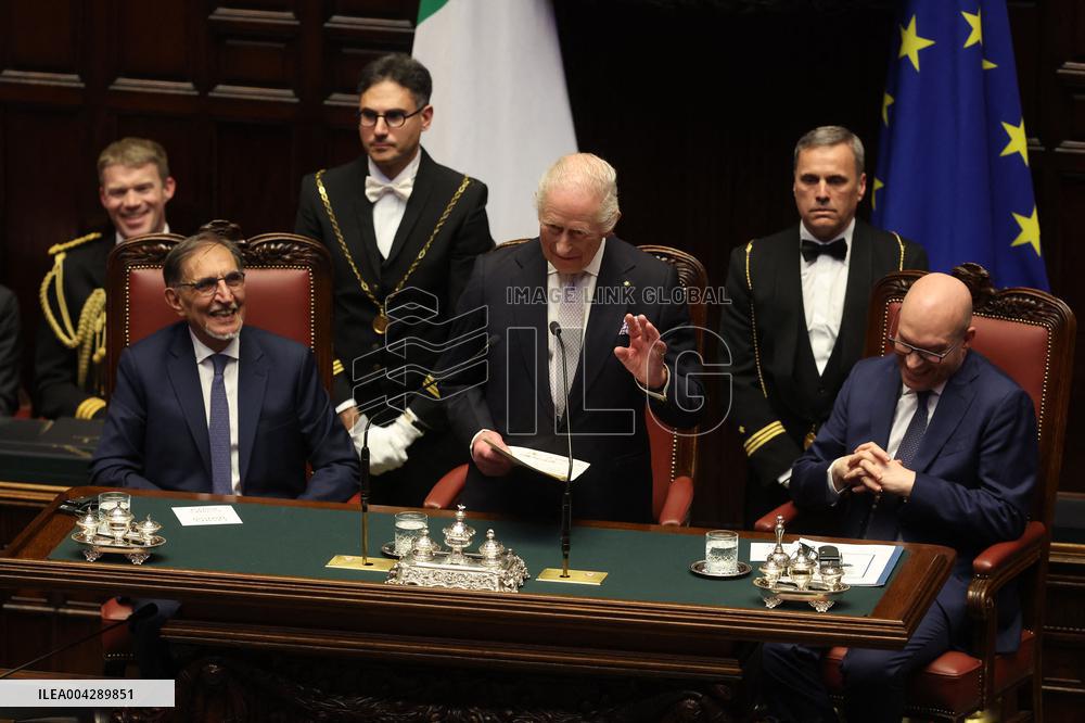 King Carlo III speack in Montecitorio