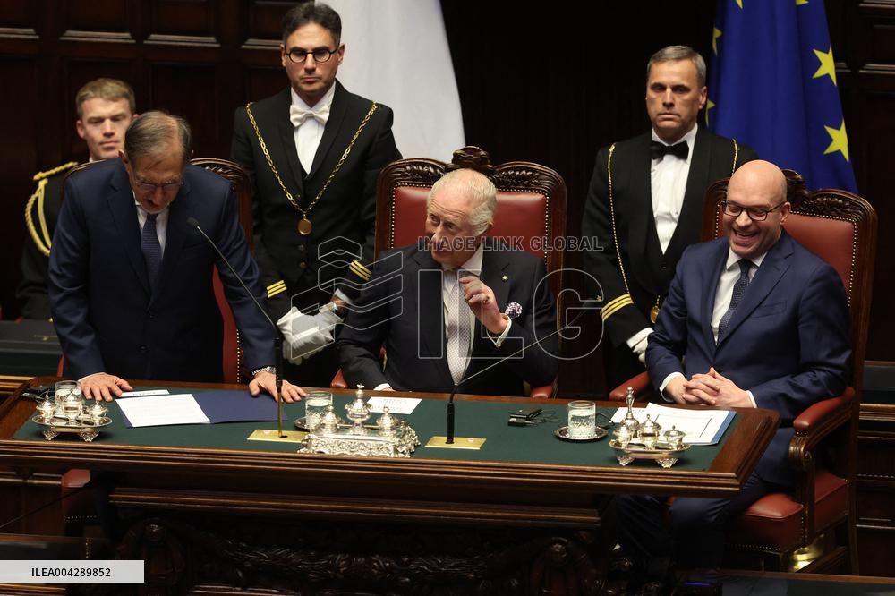 King Carlo III speack in Montecitorio