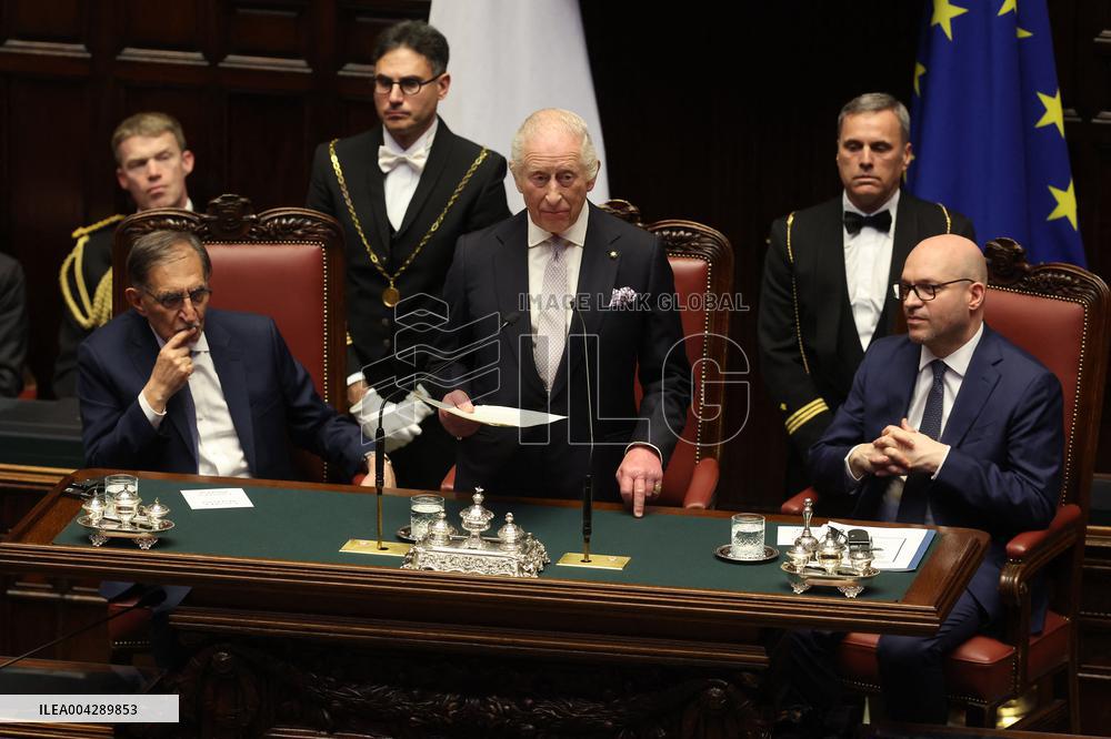 King Carlo III speack in Montecitorio