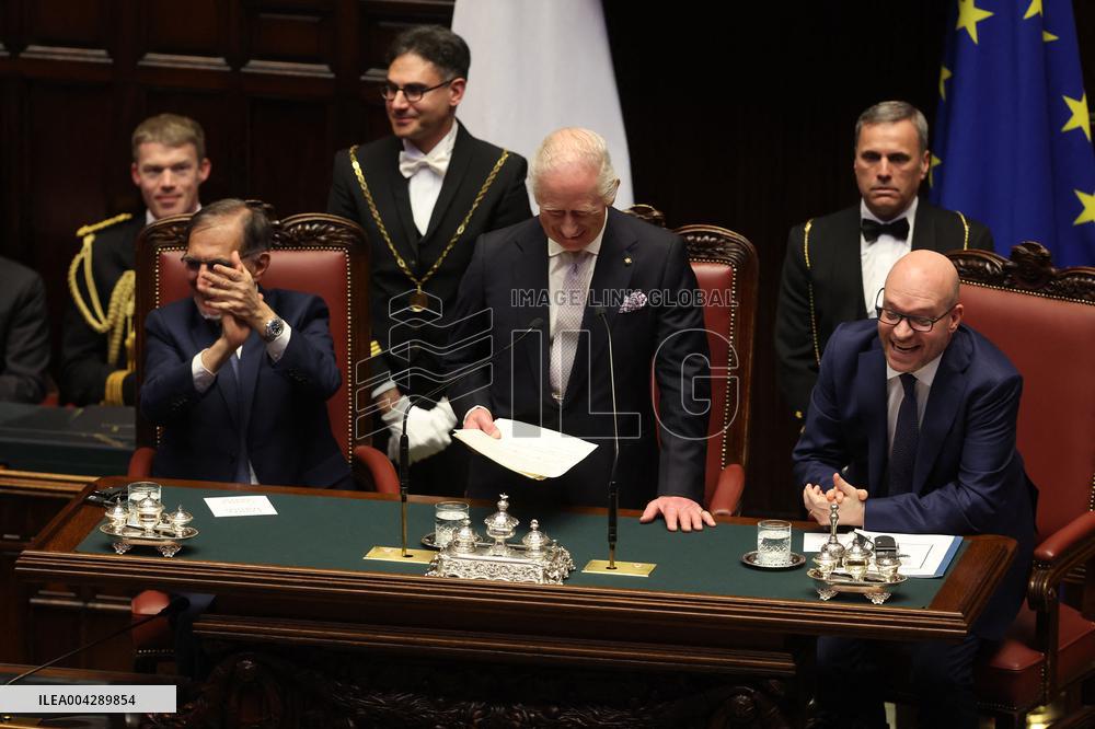 King Carlo III speack in Montecitorio