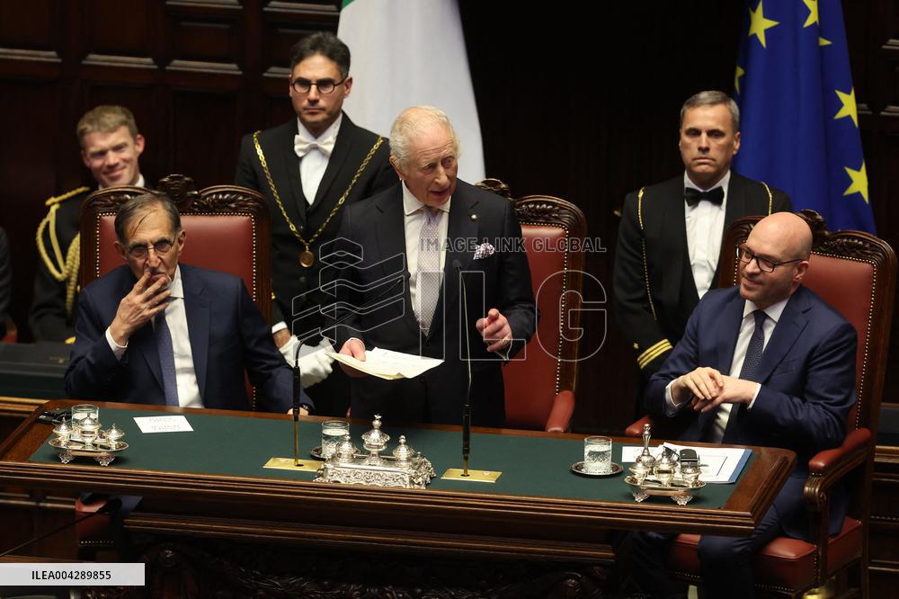 King Carlo III speack in Montecitorio