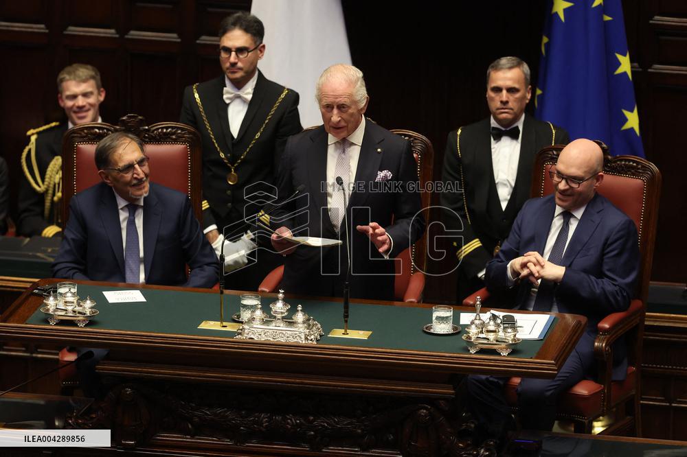 King Carlo III speack in Montecitorio