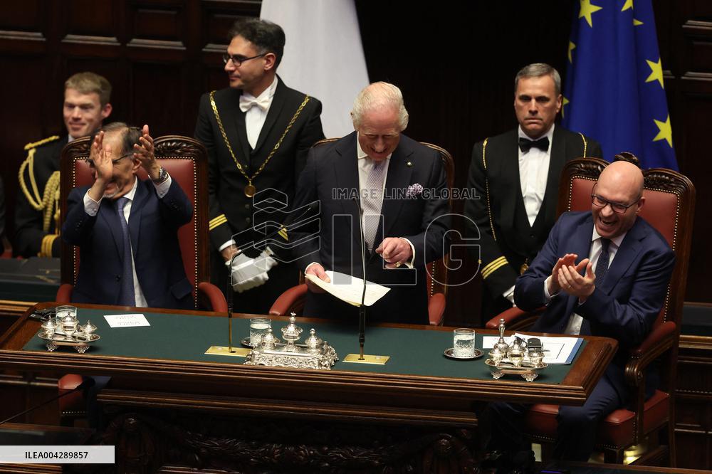 King Carlo III speack in Montecitorio