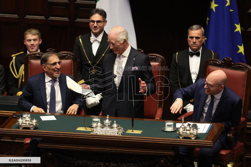 King Carlo III speack in Montecitorio