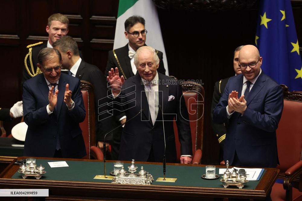 King Carlo III speack in Montecitorio