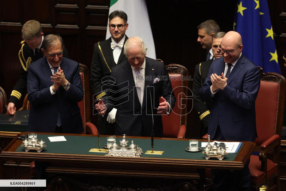 King Carlo III speack in Montecitorio
