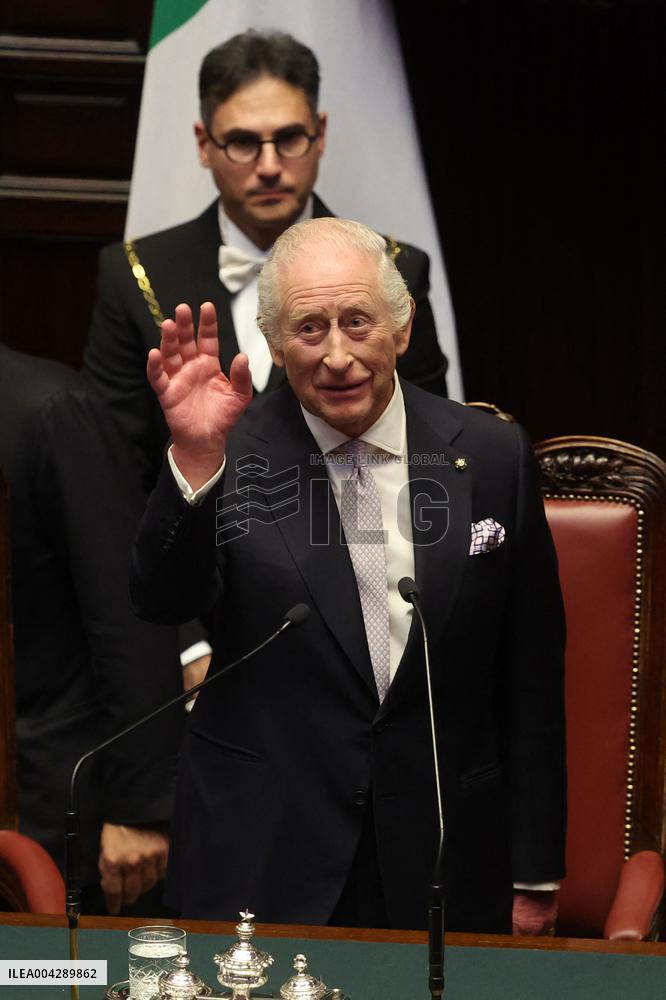 King Carlo III speack in Montecitorio
