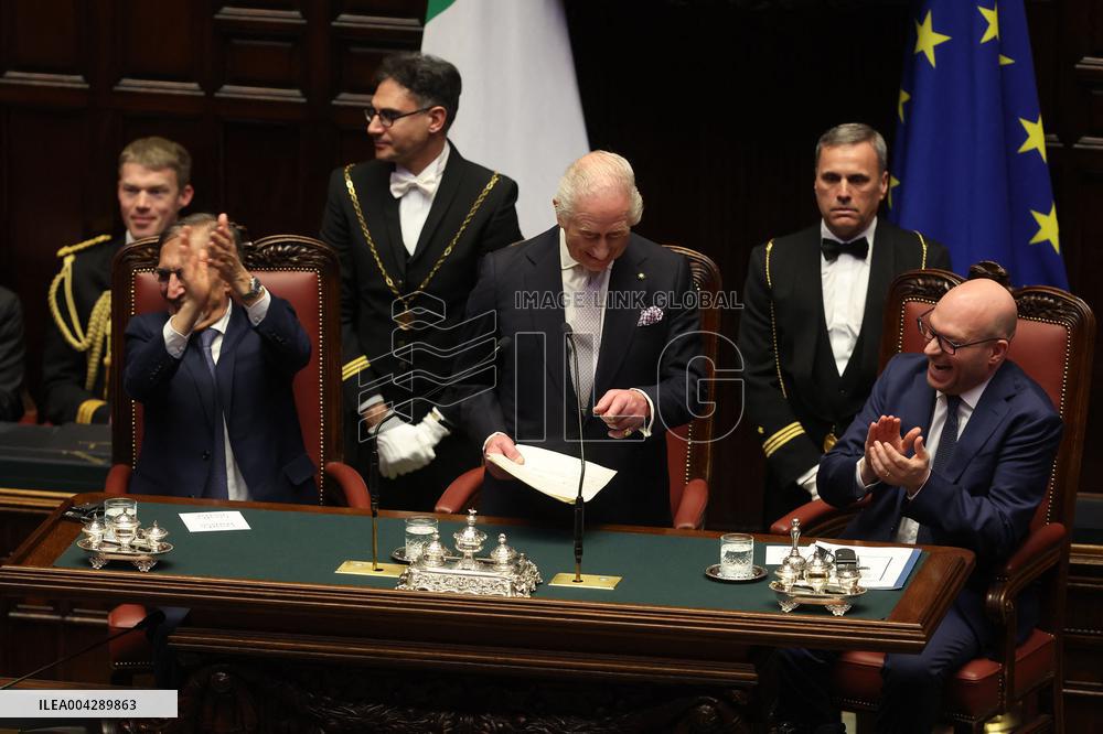 King Carlo III speack in Montecitorio