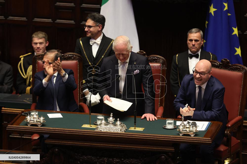 King Carlo III speack in Montecitorio