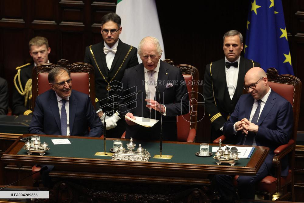 King Carlo III speack in Montecitorio
