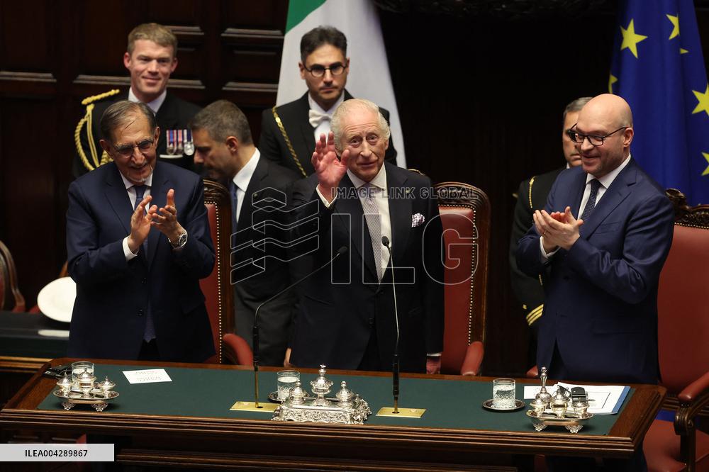 King Carlo III speack in Montecitorio