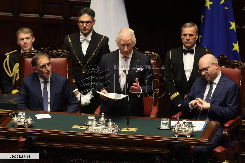 King Carlo III speack in Montecitorio