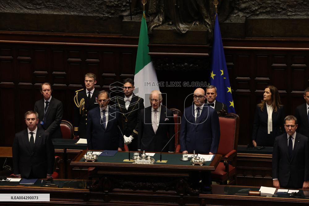 King Carlo III speack in Montecitorio