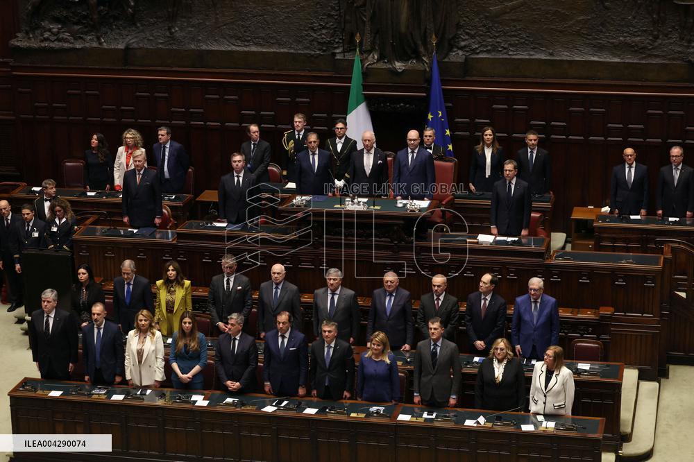 King Carlo III speack in Montecitorio