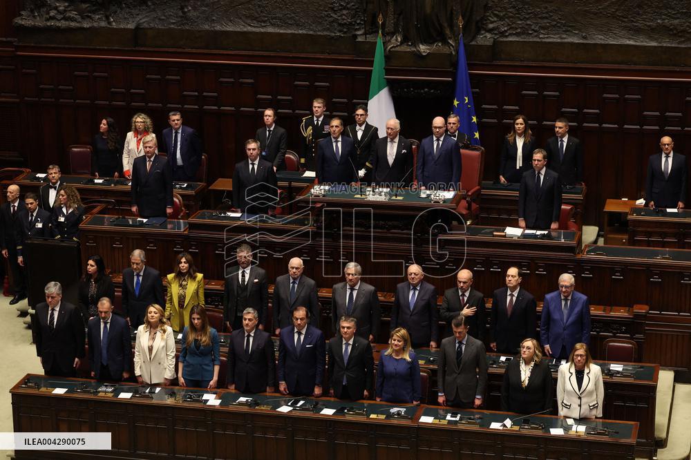 King Carlo III speack in Montecitorio