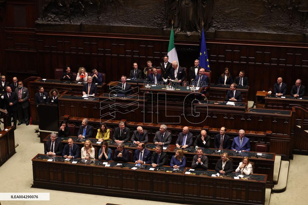 King Carlo III speack in Montecitorio