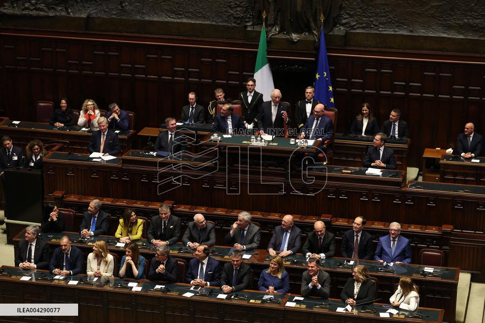 King Carlo III speack in Montecitorio