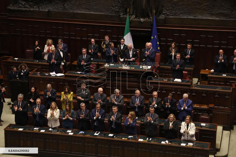 King Carlo III speack in Montecitorio