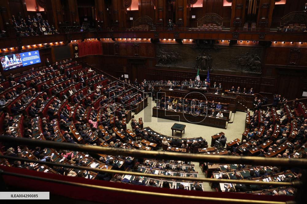 King Carlo III speack in Montecitorio