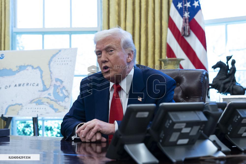 President Donald J Trump signs executive orders proclamations