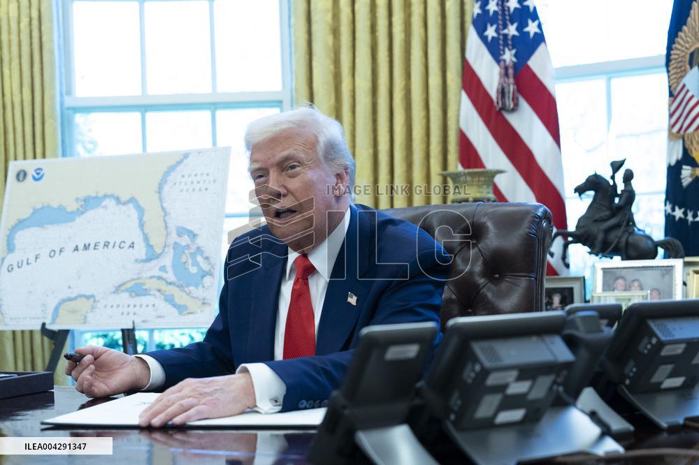 President Donald J Trump signs executive orders proclamations