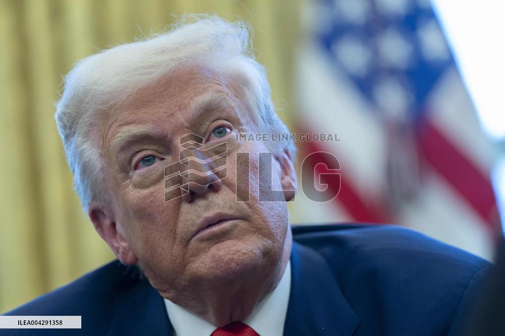 President Donald J Trump signs executive orders proclamations