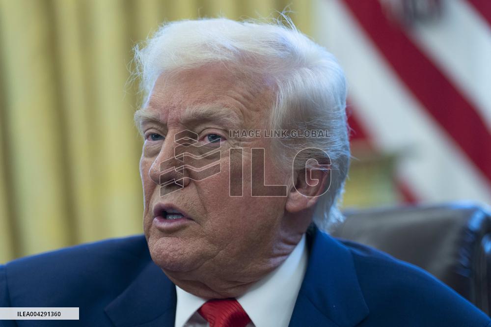 President Donald J Trump signs executive orders proclamations