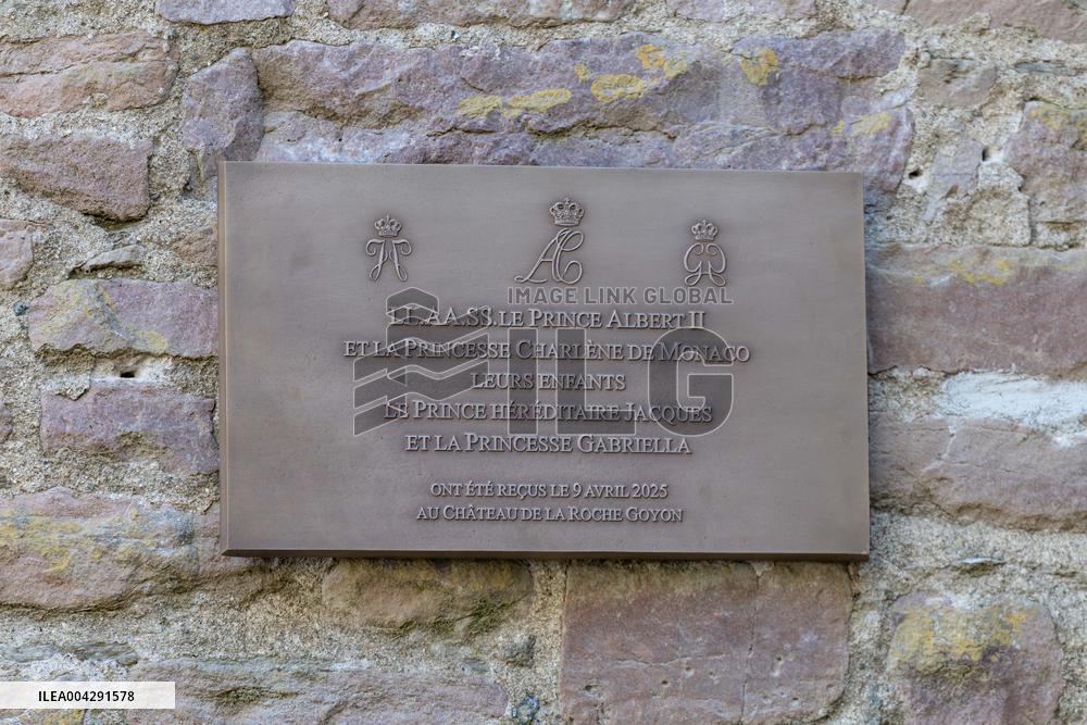 NO TABLOIDS - Official visit to Brittany by Prince Albert II of Monaco with his family - Plevenon