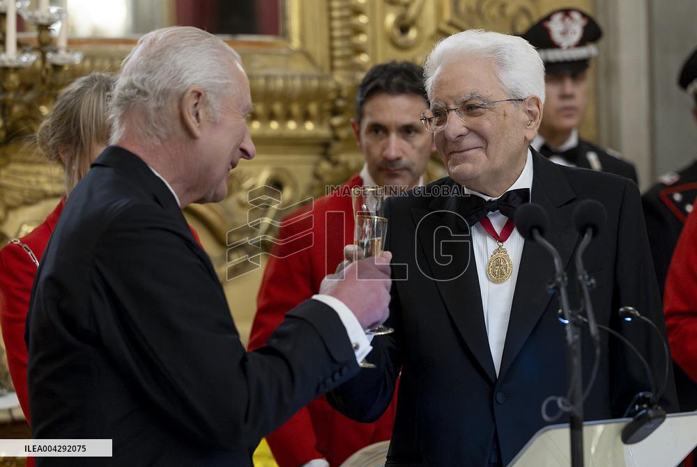 State Banquet for Charles III and Camilla - Rome