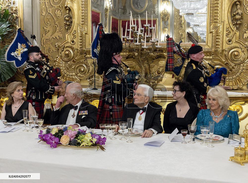 State Banquet for Charles III and Camilla - Rome
